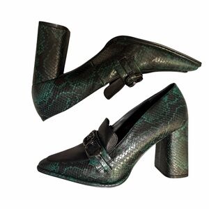 Nordstrom Green Snakeskin Heels
